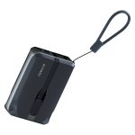 Ontekka 10k Power Bank with Built-in Lightning & USB-C Charge Cables Black 10K - Image 8