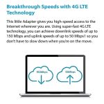 D-Link DWM-222 4G LTE USB Adaptor Travel Modem Black - Image 5