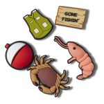 Crocs Anaconda Fishing Jibbitz 5 Pack Multicoloured - Image 2