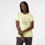 Helly Hansen Women's Skog Graphic Tee Faded Yellow - Image 4