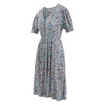 Cape Women's Trip in a Van Short Sleeve Midi Dress Summer Bouquet - Image 3