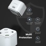 Ontekka 48W 5 Port USB-A & USB-C Charging Power Cube White - Image 4