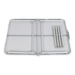 Spinifex Aluminium 90cm Camp Table Faux Wood 90 cm - Image 3