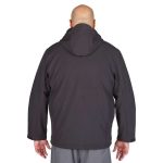 Cape Men's Zephyr Hooded Fleece Jacket Plus Size Jet Black - Image 3